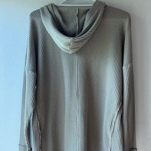 Abercrombie and Fitch lightweight sweater w/hood, gray, size XXL